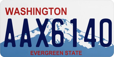 WA license plate AAX6140