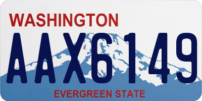 WA license plate AAX6149