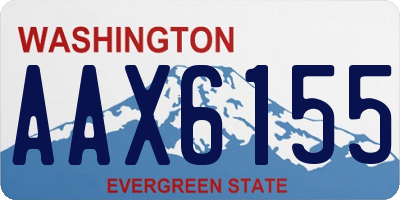 WA license plate AAX6155