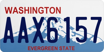 WA license plate AAX6157