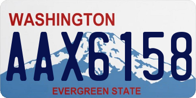 WA license plate AAX6158