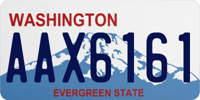 WA license plate AAX6161