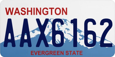 WA license plate AAX6162
