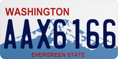 WA license plate AAX6166