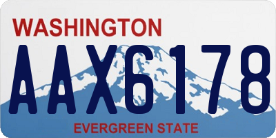 WA license plate AAX6178