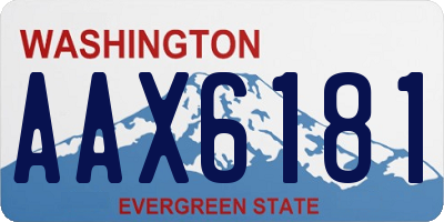 WA license plate AAX6181