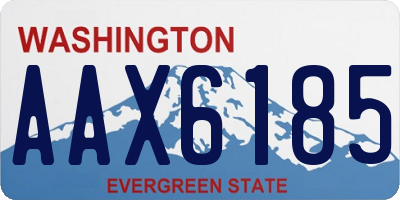 WA license plate AAX6185
