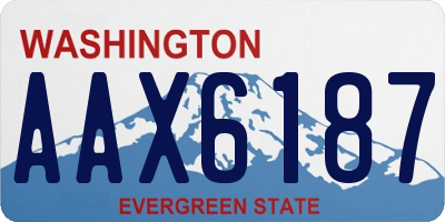 WA license plate AAX6187