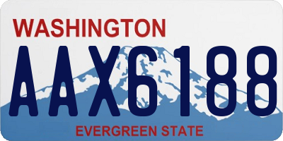 WA license plate AAX6188