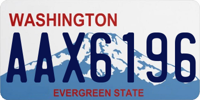 WA license plate AAX6196
