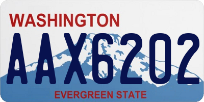 WA license plate AAX6202
