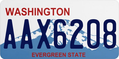 WA license plate AAX6208