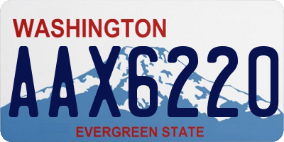 WA license plate AAX6220