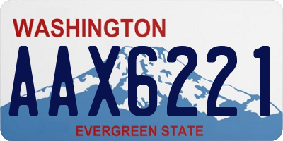 WA license plate AAX6221