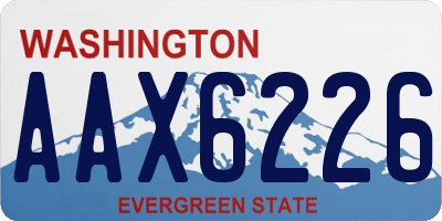 WA license plate AAX6226