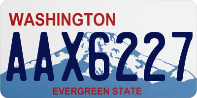 WA license plate AAX6227