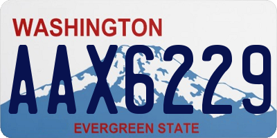 WA license plate AAX6229