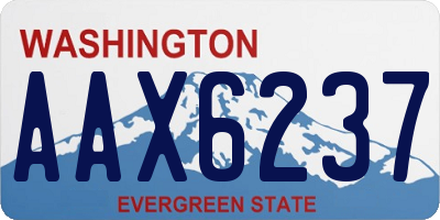 WA license plate AAX6237