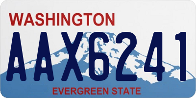 WA license plate AAX6241