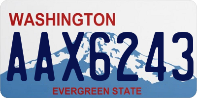 WA license plate AAX6243