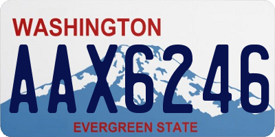 WA license plate AAX6246