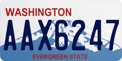 WA license plate AAX6247