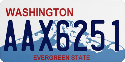 WA license plate AAX6251