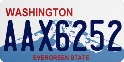 WA license plate AAX6252