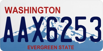 WA license plate AAX6253