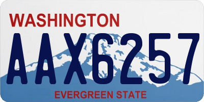 WA license plate AAX6257