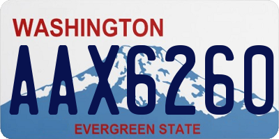 WA license plate AAX6260
