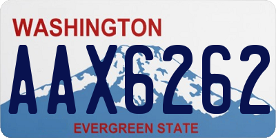 WA license plate AAX6262