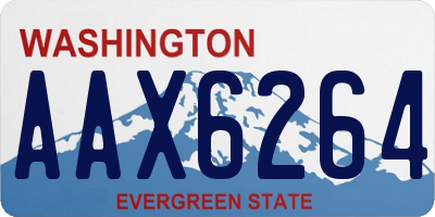 WA license plate AAX6264