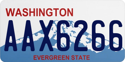 WA license plate AAX6266