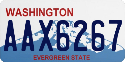 WA license plate AAX6267