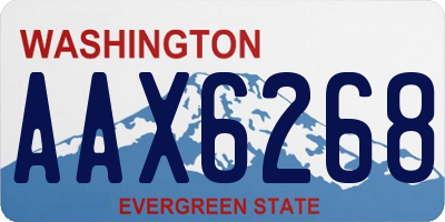 WA license plate AAX6268
