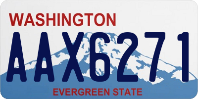 WA license plate AAX6271