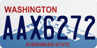 WA license plate AAX6272