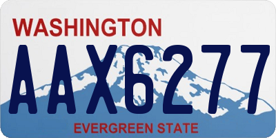 WA license plate AAX6277