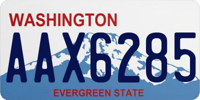 WA license plate AAX6285