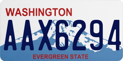 WA license plate AAX6294