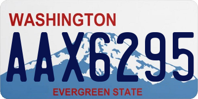WA license plate AAX6295