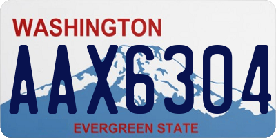 WA license plate AAX6304