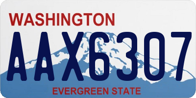 WA license plate AAX6307