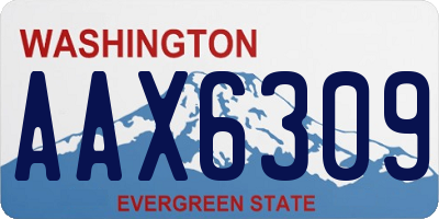 WA license plate AAX6309
