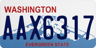 WA license plate AAX6317