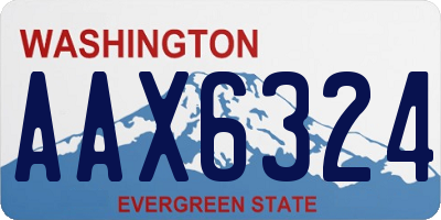 WA license plate AAX6324