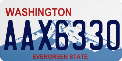 WA license plate AAX6330