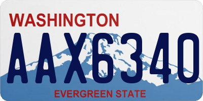 WA license plate AAX6340