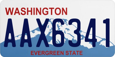 WA license plate AAX6341